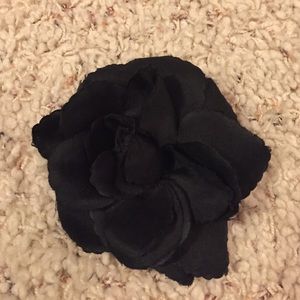 COPY - Black floral hair clip or broach.